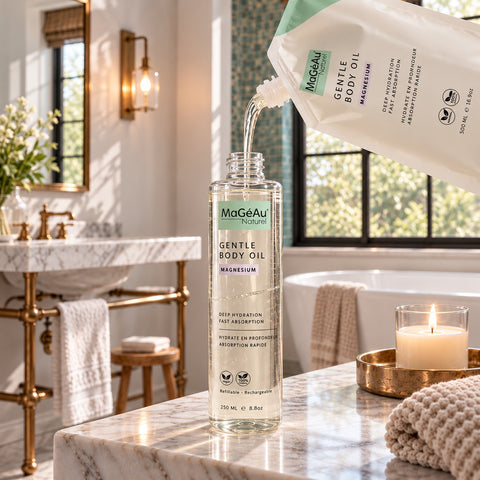 Magnesium Body Oil for Dry Skin, Stretch Marks & Skin Recovery